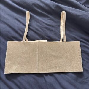 12th Tribe Silver Glitter Crop Top